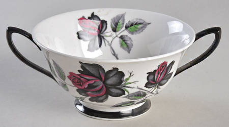 Masquerade Footed Cream Soup Bowl