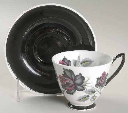 Masquerade Footed Cup & Saucer Set