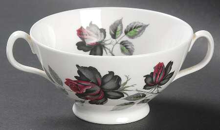 Masquerade Footed Cream Soup Bowl