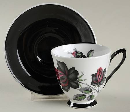 Masquerade Footed Demitasse Cup & Saucer Set