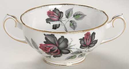 Masquerade Footed Cream Soup Bowl
