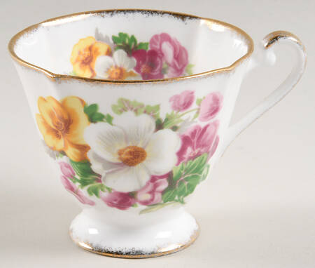 Summer Beauty (Gold Brushed Edge) Footed Cup