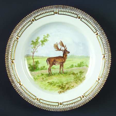 Flora Danica Game Series (Animals) Dinner Plate-Cervus
