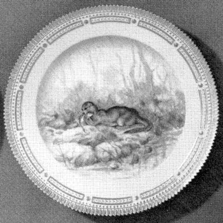 Flora Danica Game Series (Animals) Dinner Plate