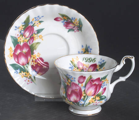 Teas of The Year Footed Cup & Saucer Set