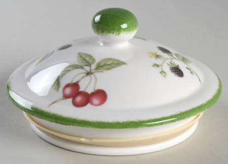 Country Lane (Brushed Green Trim) Lid for Large Canister