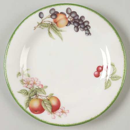 Country Lane (Brushed Green Trim) Bread & Butter Plate