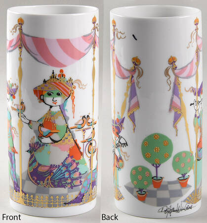 Thousand and One Nights White 8" Vase