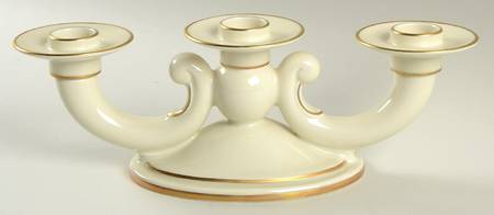 2464 (Cream) Three Light Candlestick