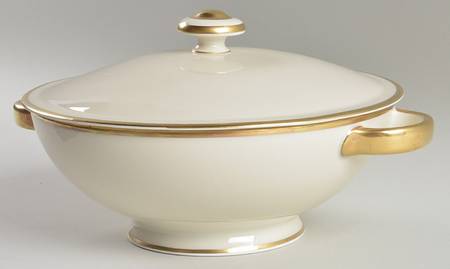 2464 (Cream) Round Covered Vegetable