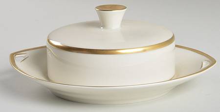2464 (Cream) Round Covered Butter