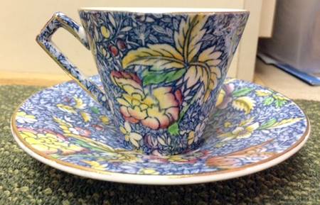 Chintz  Flat Cup & Saucer Set
