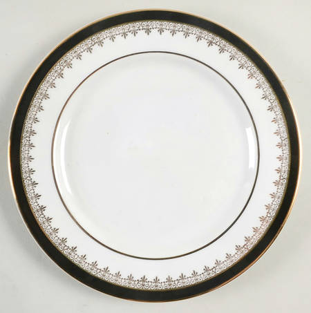 Viscount Black Bread & Butter Plate