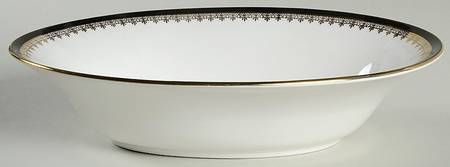 Viscount Black 9" Oval Vegetable Bowl