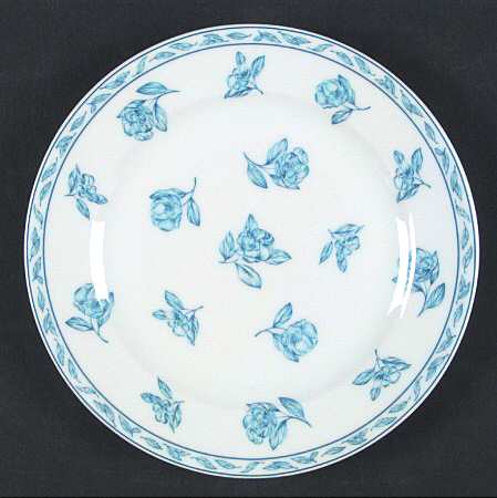 Blue Elegance Roses Bread & Butter Plate