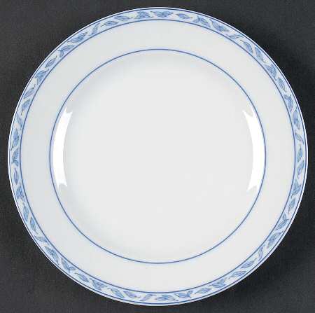Blue Elegance Leaves Bread & Butter Plate