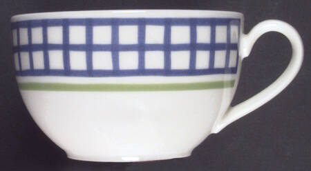 Trellis Blue Flat Cup