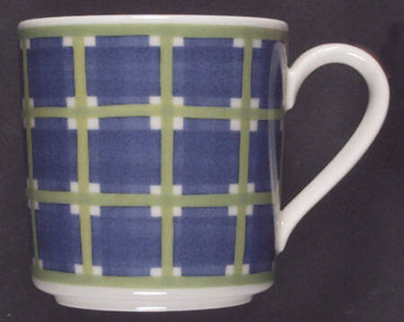 Trellis Blue Flat Cup