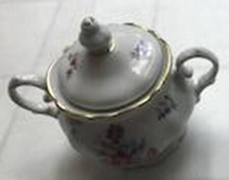 Garden Flower Sugar Bowl & Lid