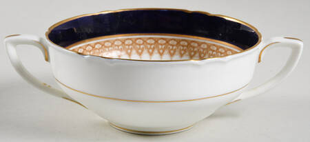 Admiration Blue Flat Cream Soup Bowl