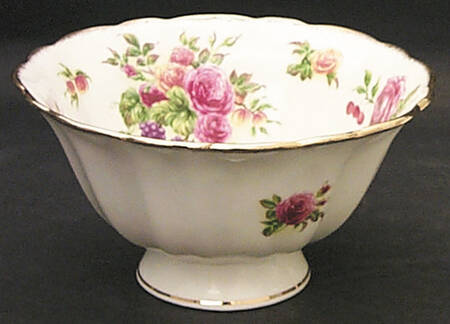 Harvest Rose 6" Footed Bowl