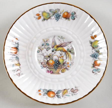 Bird and Fruit Saucer for Footed Cup by Royal Tara
