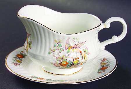Bird and Fruit Gravy Boat & Underplate