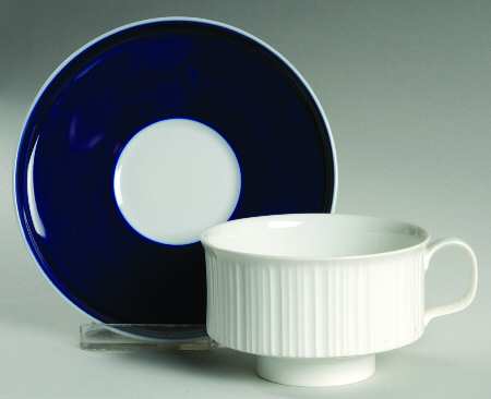 Secunda Cobalt Footed Cup & Saucer Set