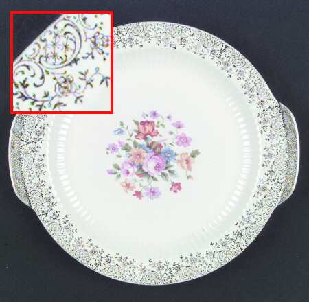 Regal Charm Handled Cake Plate