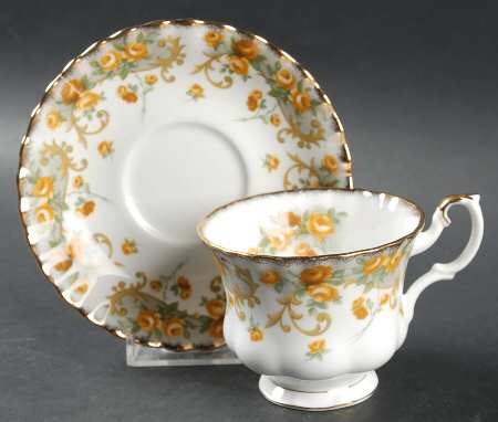 Marjorie (Sheraton Series) Footed Cup & Saucer Set
