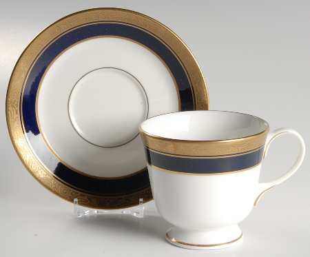 Davenham Cobalt Footed Cup & Saucer Set