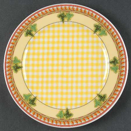 Ivy Leaves Passion Yellow Salad/Dessert Plate