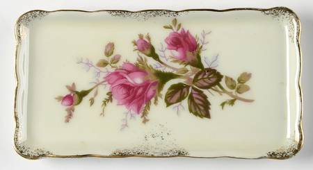 Moss Rose Tray for Mini Creamer & Open Sugar