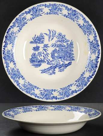 RYL92 Blue Rim Soup Bowl