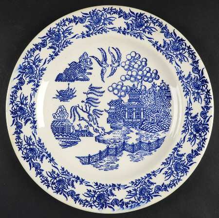 RYL92 Blue Dinner Plate