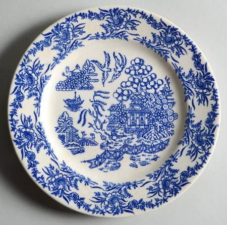 RYL92 Blue Bread & Butter Plate