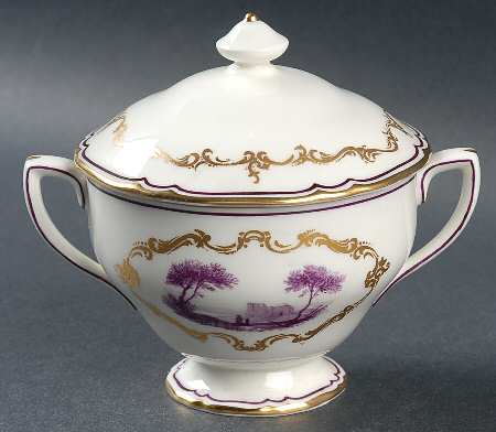 The Chamberlain Purple (No #) Sugar Bowl & Lid