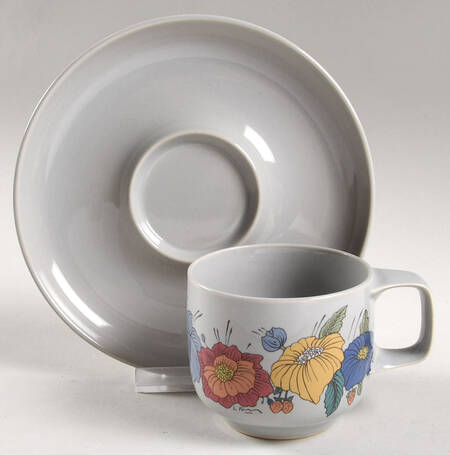 Jardin Flat Cup & Saucer Set