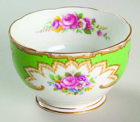 Academy Green Mini Open Sugar Bowl