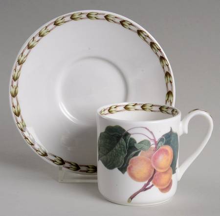 Hooker's Fruit (Bone, Not Made in England) Mocha Cup & Saucer Set
