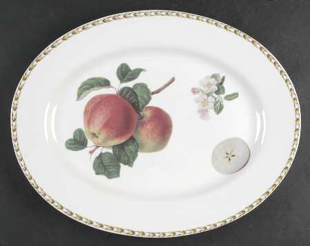 Hooker's Fruit (Bone, Not Made in England) 14" Oval Serving Platter