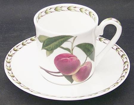 Hooker's Fruit (Bone, Not Made in England) Mocha Cup & Saucer Set