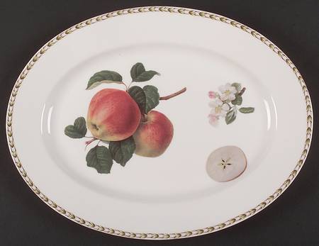 Hooker's Fruit (Bone, Not Made in England) 14" Oval Serving Platter