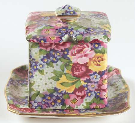 Julia (Earthenware, Circa 1995) Jam/Jelly & Lid W/Underplate