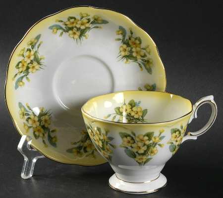 Dainty Dina Series Flat Cup & Saucer Set