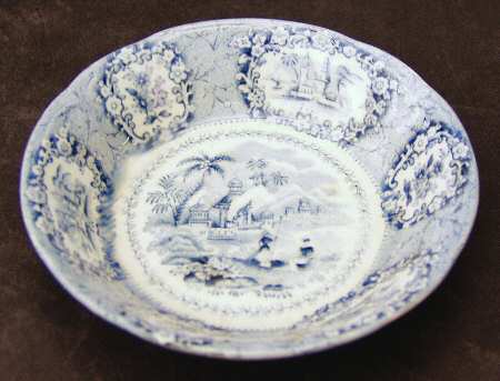 Oriental (Transferware, Blue) Fruit/Dessert (Sauce) Bowl