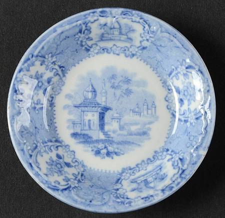 Oriental (Transferware, Blue) Butter Pat