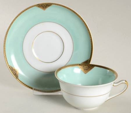 Greenacre Flat Cup & Saucer Set