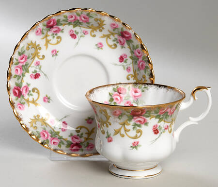 Rosemary (Sheraton Series) Footed Cup & Saucer Set