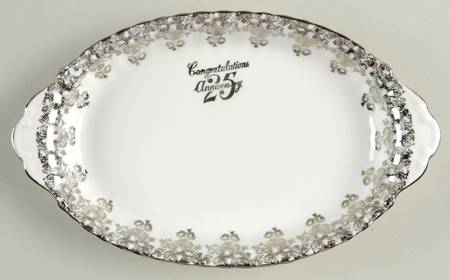 Anniversary Platinum Tray for Mini Creamer & Open Sugar
